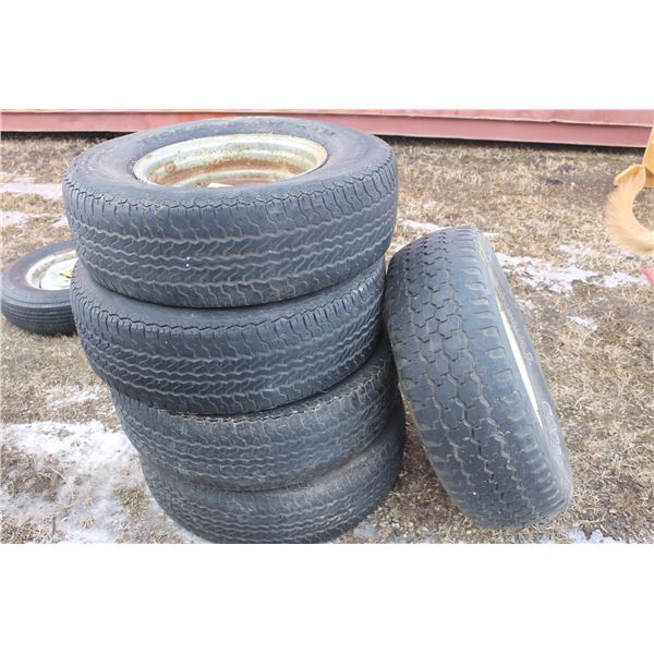 5 - 15" TIRES WITH RIMS (ALL FOR ONE MONEY)
