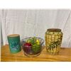 Image 1 : Vase, Lidded Container, Basket Fruit