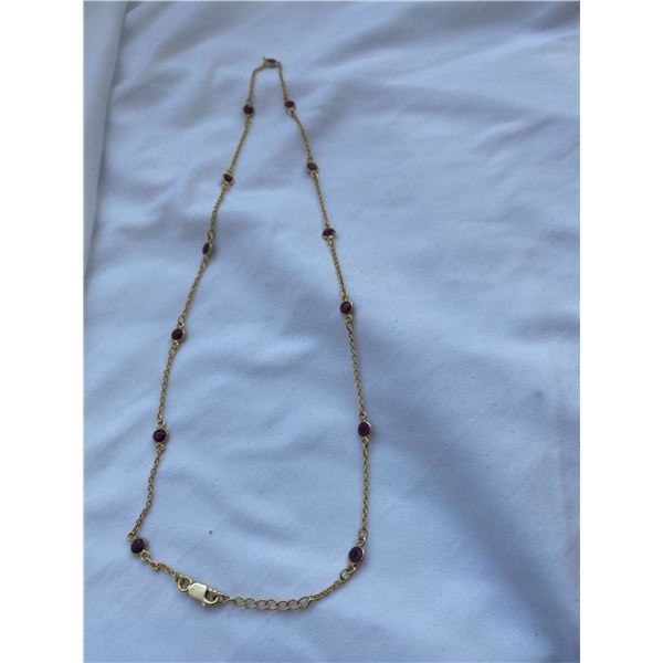 gold Ruby 16" necklace