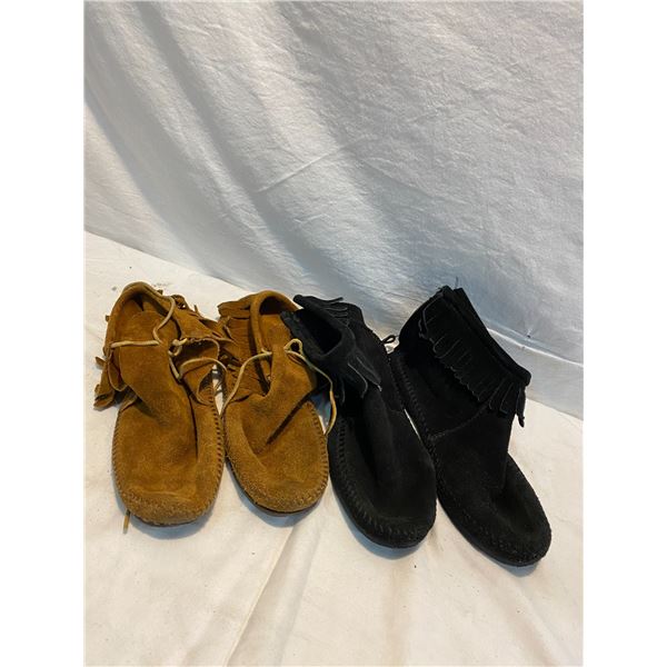 2 pair leather slippers