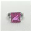 Image 1 : Silver Pink Cz Ring