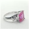 Image 2 : Silver Pink Cz Ring