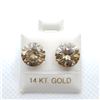 Image 1 : Deep Orange Yellow Moissanite (6.2 ct) Earrings