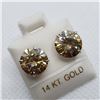 Image 2 : Deep Orange Yellow Moissanite (6.2 ct) Earrings
