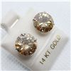 Image 3 : Deep Orange Yellow Moissanite (6.2 ct) Earrings