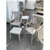 Image 1 : two stacking chairs and side table