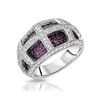 Image 1 : Natural 2.22 CTW Ruby & Diamond Ring 14K White Gold - REF-135M2F