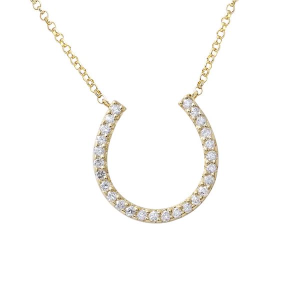 Natural 0.37 CTW Diamond Necklace 14K Yellow Gold - REF-59Y4N