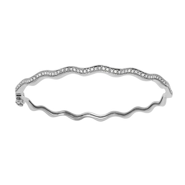 Natural 0.59 CTW Diamond & Bracelet 14K White Gold - REF-109M8F