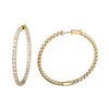 Image 1 : 4.89 CTW White Round Diamond Hoop Earring 14K Yellow Gold - REF-463A6V