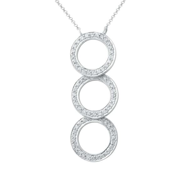 Natural 0.38 CTW Diamond Necklace 14K White Gold - REF-64R8K