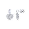 Image 1 : Natural 0.60 CTW Diamond Earrings 14K White Gold - REF-63H2W