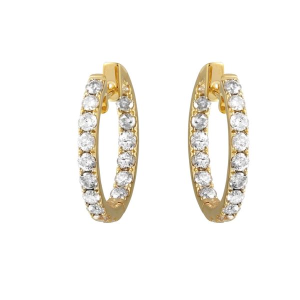Natural 3.43 CTW Diamond Earrings 14K Yellow Gold - REF-371X7T
