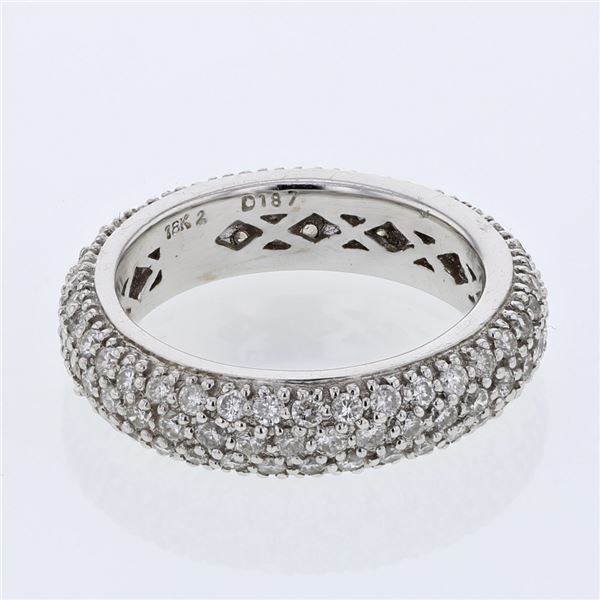 Natural 1.75 CTW Diamond Ring 18K White Gold - REF-214Y2N