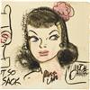 Image 1 : Milton Caniff - Miss Lace Chalk Talk Sketch