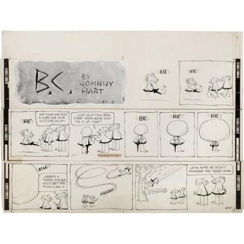 Johnny Hart B. C. Sunday Comic Strip Art 1959