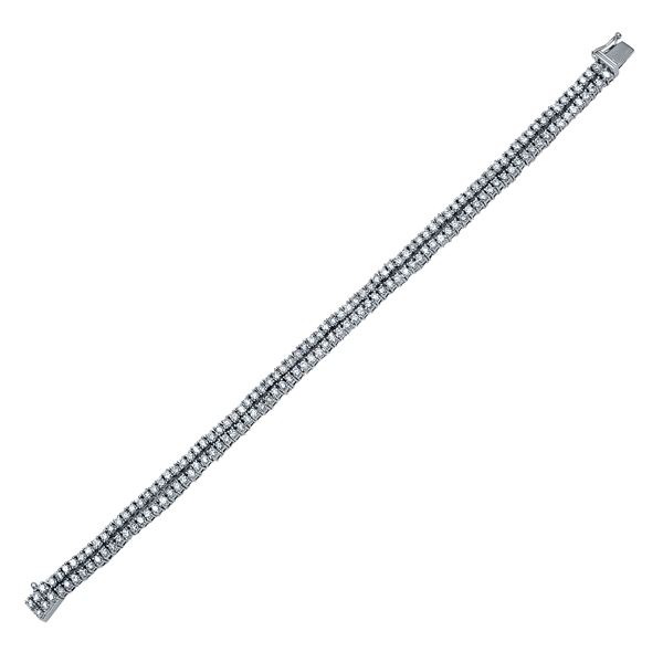 Natural 3.54 CTW Diamond & Bracelet 14K White Gold - REF-380H7W