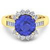 Image 3 : Natural 3.48 CTW Tanzanite & Diamond Ring 14K Yellow Gold - REF-143W7X