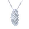 Natural 0.58 CTW Diamond & Princess Diamond Necklace 14K White Gold - REF-44Y3N