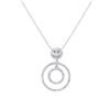 Natural 0.50 CTW Diamond Necklace 14K White Gold - REF-59M4F