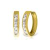 Image 1 : Genuine 1.85 ctw White Topaz Earrings 14KT Yellow Gold - REF-57N6R