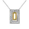 Image 1 : Natural 0.50 CTW Diamond & Pendant 18K Two Tone Yellow Gold - REF-84X6T