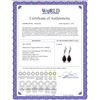 Image 2 : Genuine 10 ctw Garnet Earrings 14KT White Gold - REF-62K9V