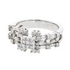 Image 1 : Natural 1.38 CTW Diamond & Baguette Ring 14K White Gold - REF-176T4X