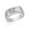Image 1 : Natural 0.17 CTW Princess Diamond Ring 14K White Gold - REF-102T6X