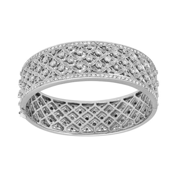 Natural 2.66 CTW Diamond & Bracelet 14K White Gold - REF-554N4Y