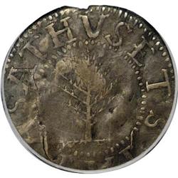 1652 SHILNG Pine Tree Shilling, Large Planchet