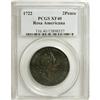 Image 1 : 1722 2PENCE Rosa Americana Twopence XF40 PCGS