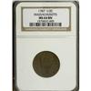 Image 3 : 1787 1/2 C Massachusetts Half Cent MS64 Brown