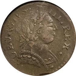 1787 1/2P Machin's Mills Halfpenny AU55 NGC