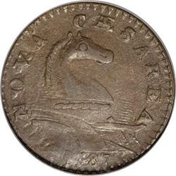 1787 COPPER New Jersey Copper, Outlined Shield