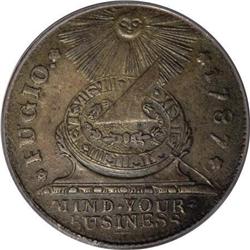 1787 1C Fugio Cent, STATES UNITED, Eight-Pointed