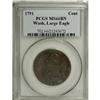Image 3 : 1791 1C Washington Large Eagle Cent MS66 Brown