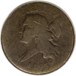 1793 1/2 C Bent Cap, Period VG8 PCGS