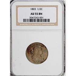 1803 1/2 C AU55 NGC