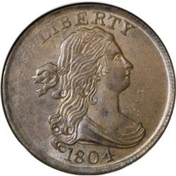 1804 1/2 C Plain 4, No Stems MS64 Brown PCGS