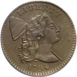 1794 1C Head of 1794 AU55 PCGS