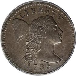 1795 1C Plain Edge MS61 Brown PCGS