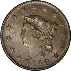 1818 1C MS65 Brown NGC