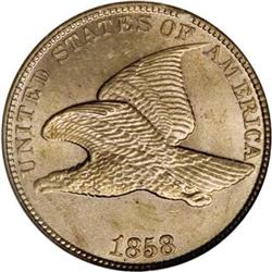 1858 1C Large Letters MS65 NGC