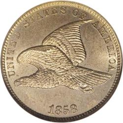 1858 1C Large Letters MS65 NGC