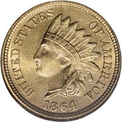 1864 1C Copper-Nickel MS66 NGC