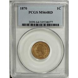 1870 1C MS64 Red PCGS