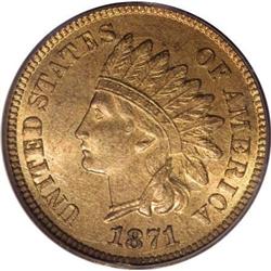 1871 1C MS65 Red PCGS
