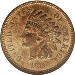 1873 1C Open 3 MS65 Red NGC