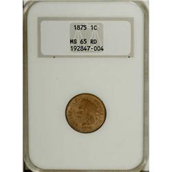 1875 1C MS65 Red NGC
